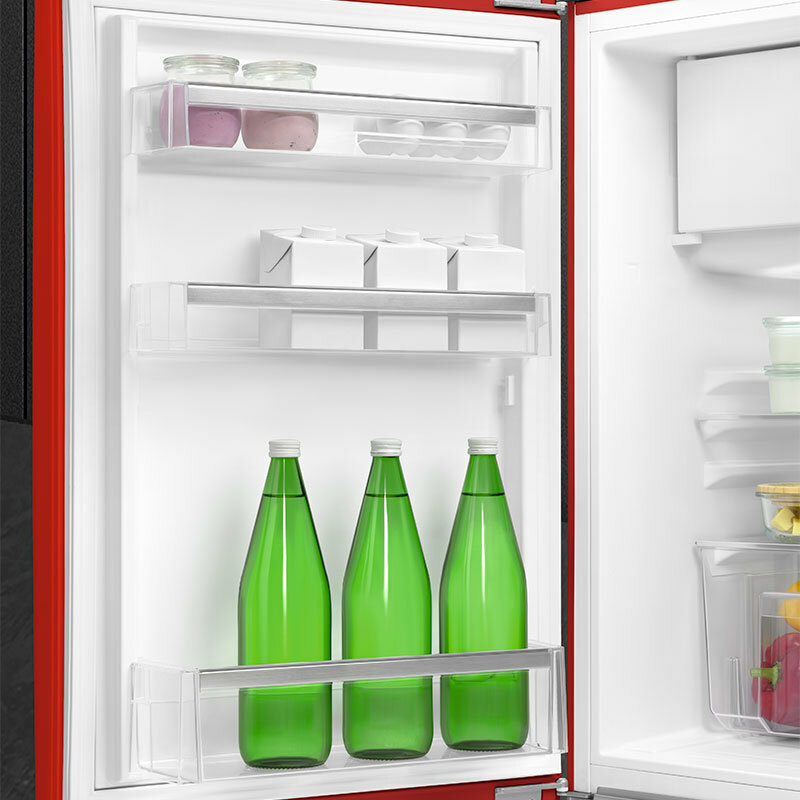 Frigorífico monopuerta Smeg FAB10LRD6 – 122 L, Rojo brillante, Clase D