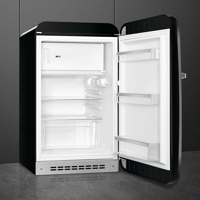 Frigorífico monopuerta Smeg FAB10RBL6 – Retro 50's negro, 122 L, Libre instalación
