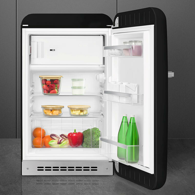 Frigorífico monopuerta Smeg FAB10RBL6 – Retro 50's negro, 122 L, Libre instalación