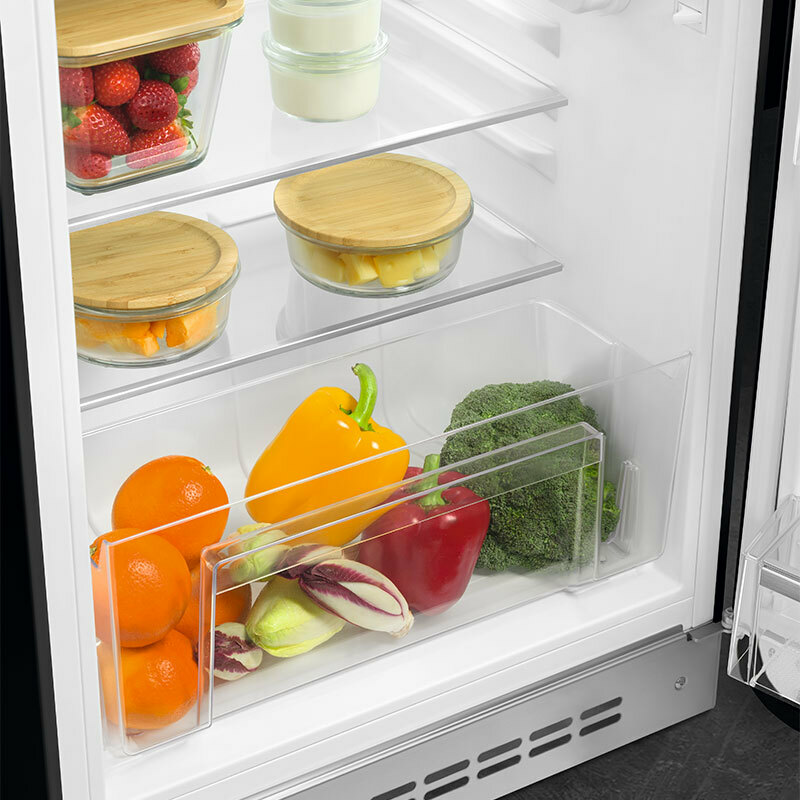 Frigorífico monopuerta Smeg FAB10RBL6 – Retro 50's negro, 122 L, Libre instalación