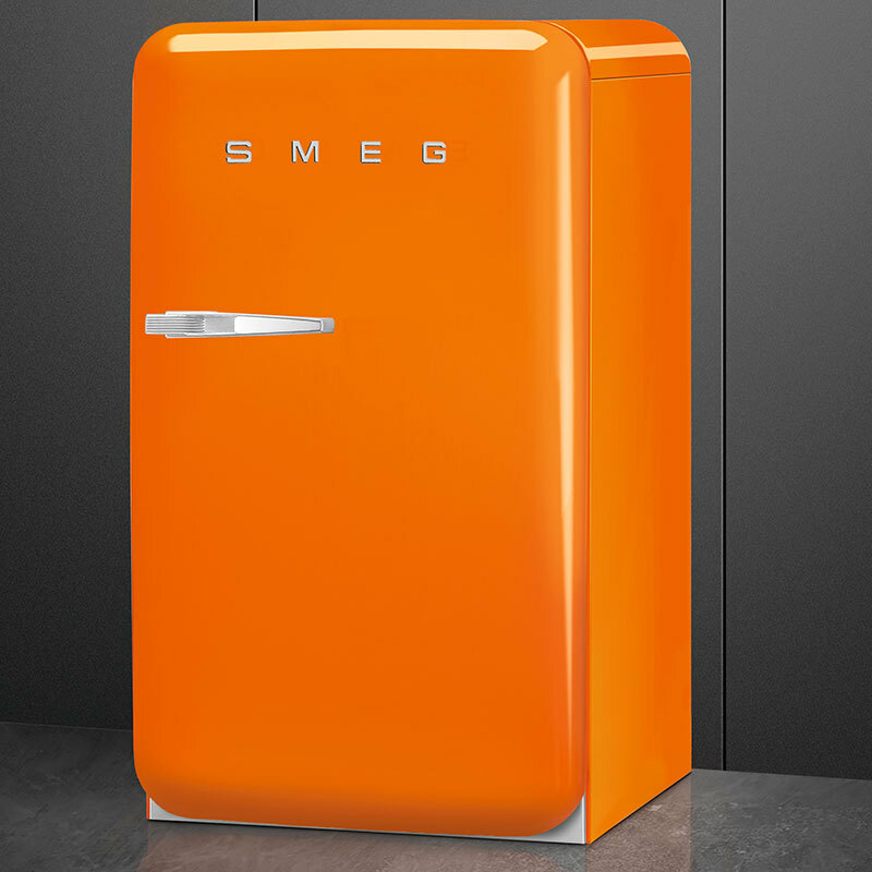Frigorífico monopuerta Smeg FAB10ROR6 – Naranja, 122 L, Estilo retro 50's