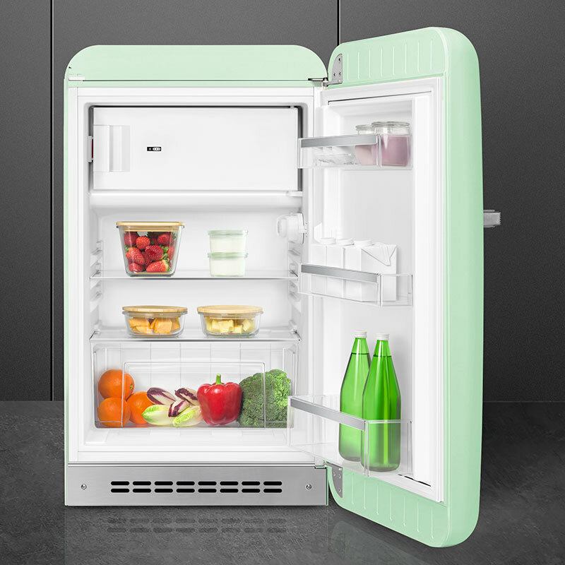 Frigorífico compacto Smeg FAB10RPG6 – Verde agua, 121,8 L, 35 dB