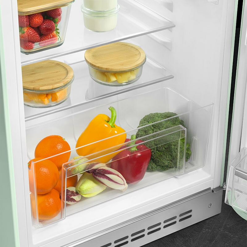 Frigorífico compacto Smeg FAB10RPG6 – Verde agua, 121,8 L, 35 dB