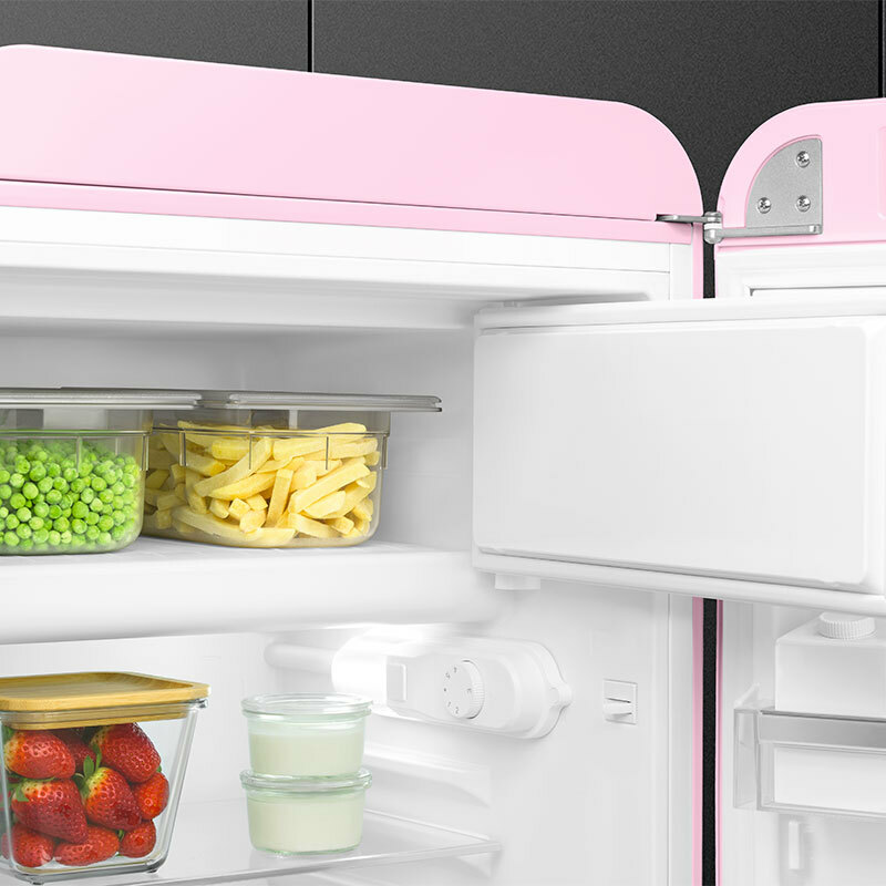 Frigorífico compacto Smeg FAB10RPK6 – 122 L, Rosa 50's, 35 dB