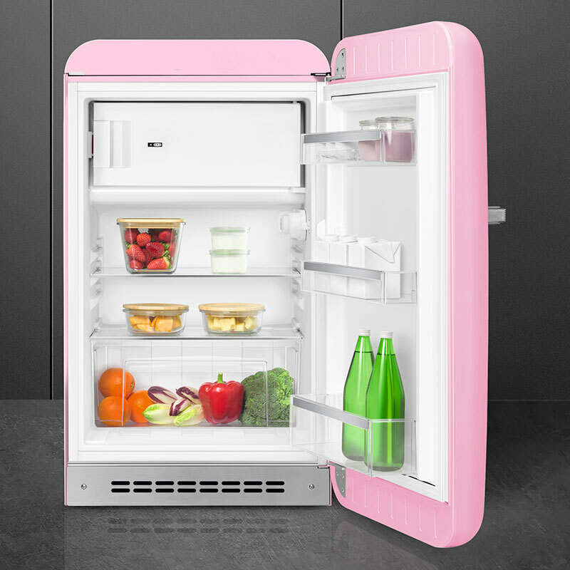Frigorífico compacto Smeg FAB10RPK6 – 122 L, Rosa 50's, 35 dB