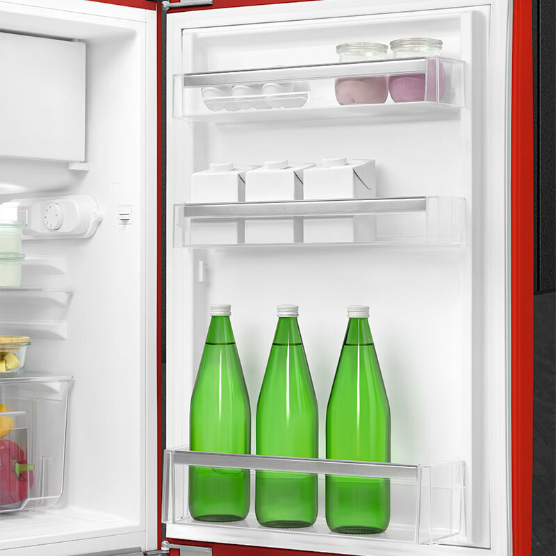 Frigorífico monopuerta Smeg FAB10RRD6 – 122 L, Rojo 50's, Clase D