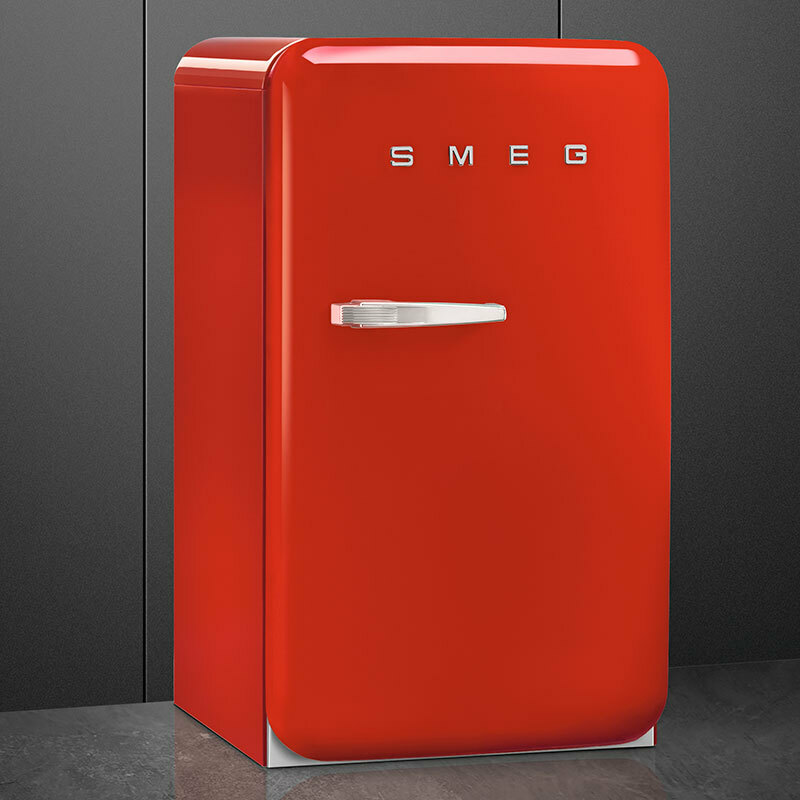 Frigorífico monopuerta Smeg FAB10RRD6 – 122 L, Rojo 50's, Clase D