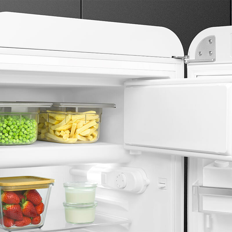 Frigorífico monopuerta Smeg FAB10RWH6 – Estética 50's, 122 L, Silencioso 35 dB