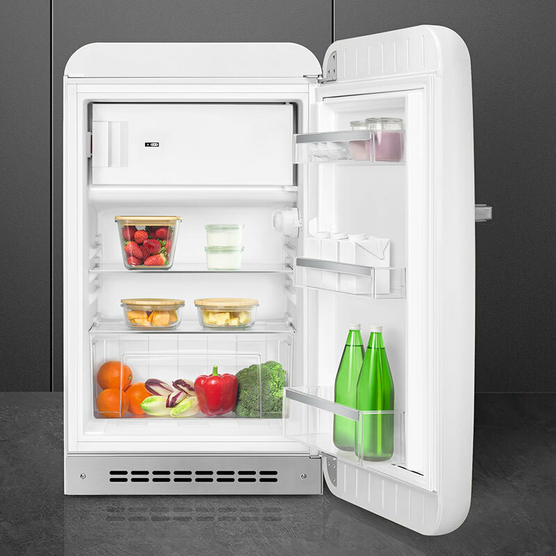 Frigorífico monopuerta Smeg FAB10RWH6 – Estética 50's, 122 L, Silencioso 35 dB