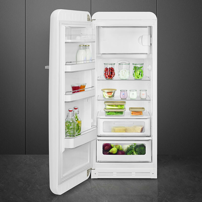 Frigorífico monopuerta Smeg FAB28LWH6 – 270 L, No Frost, Estilo 50's