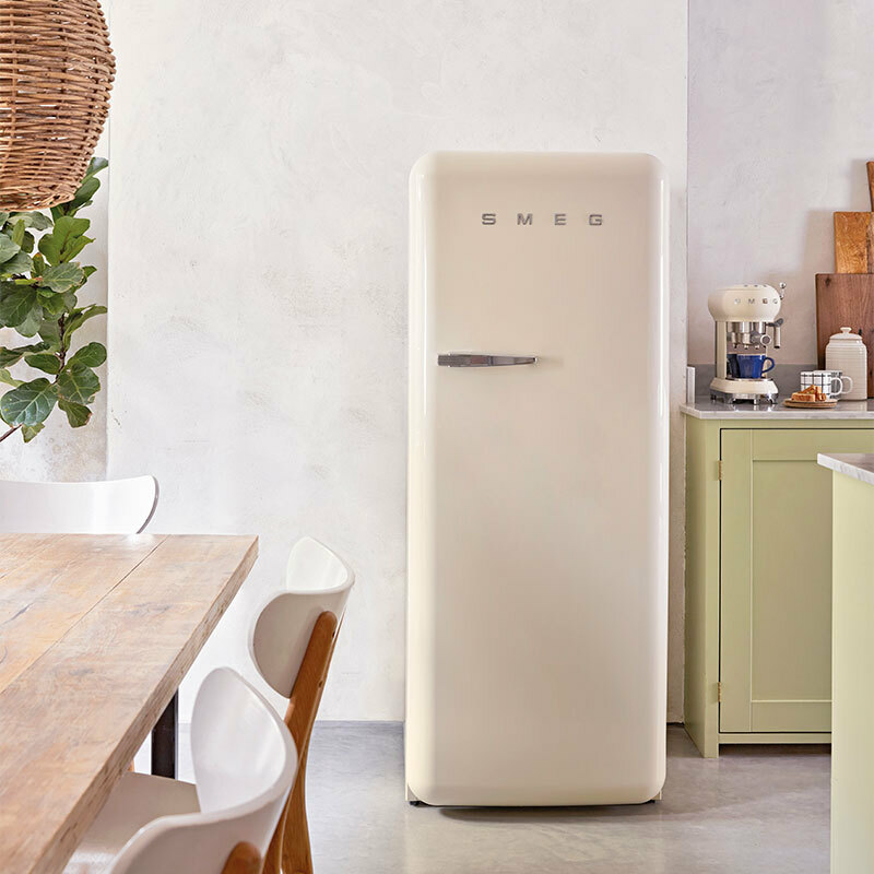 Frigorífico monopuerta Smeg FAB28RCR6 – 50's crema, 270 L, No Frost