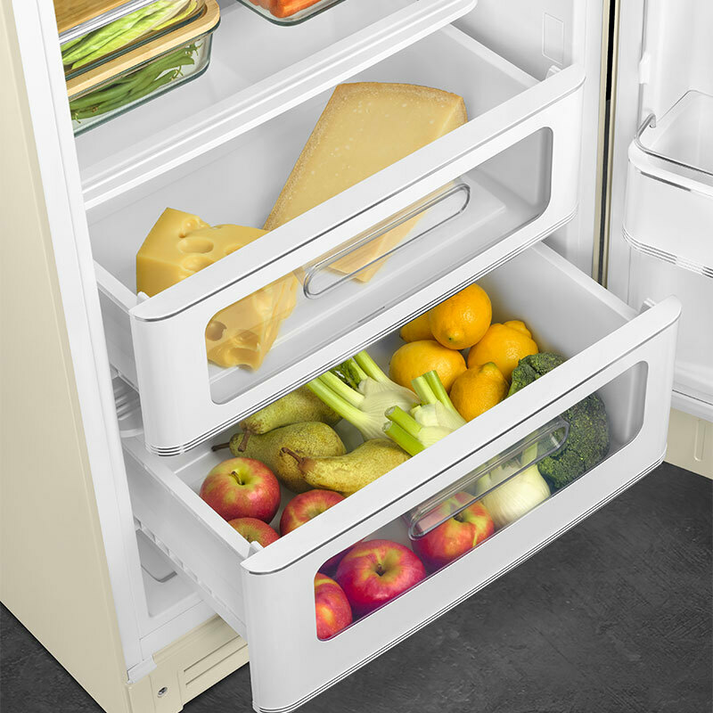 Frigorífico monopuerta Smeg FAB28RCR6 – 50's crema, 270 L, No Frost