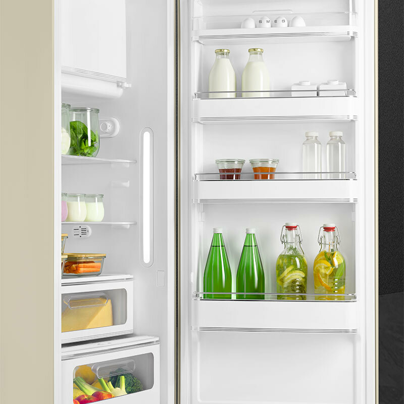 Frigorífico monopuerta Smeg FAB28RCR6 – 50's crema, 270 L, No Frost