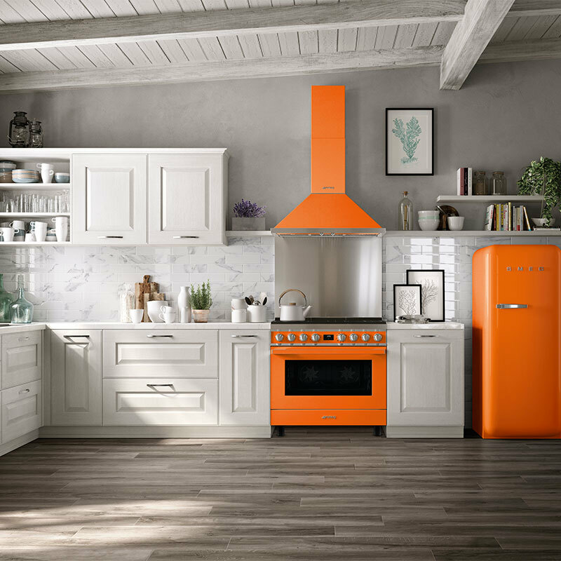 Frigorífico Smeg FAB28ROR6 – 270 L, Retro naranja, Inverter No Frost