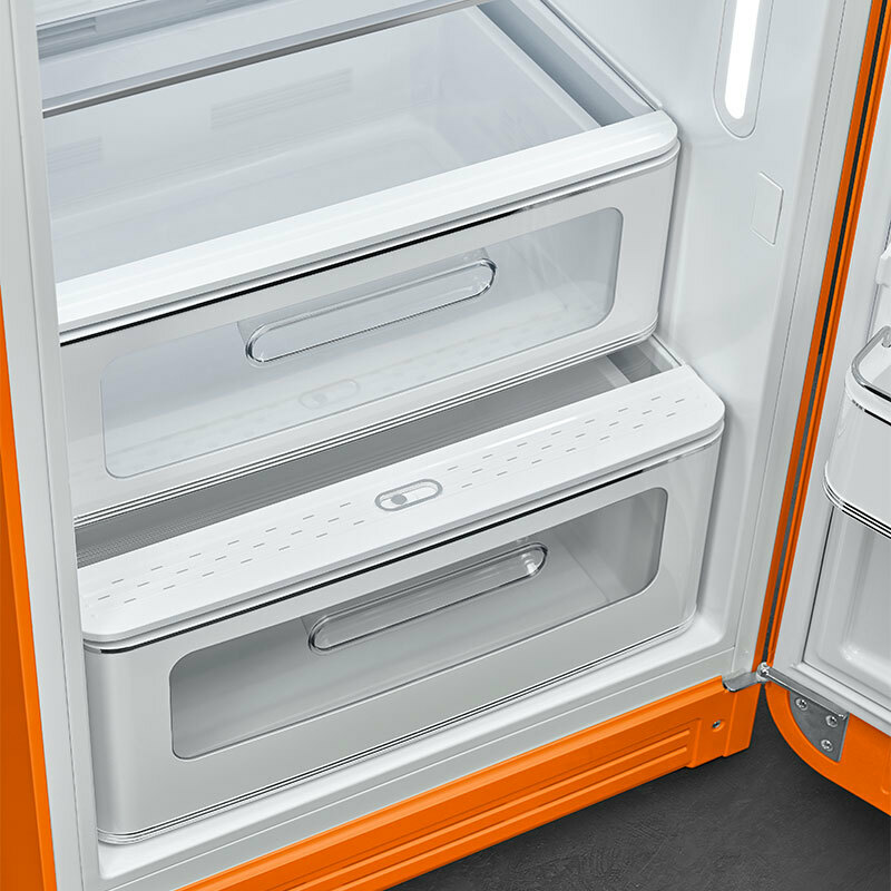Frigorífico Smeg FAB28ROR6 – 270 L, Retro naranja, Inverter No Frost