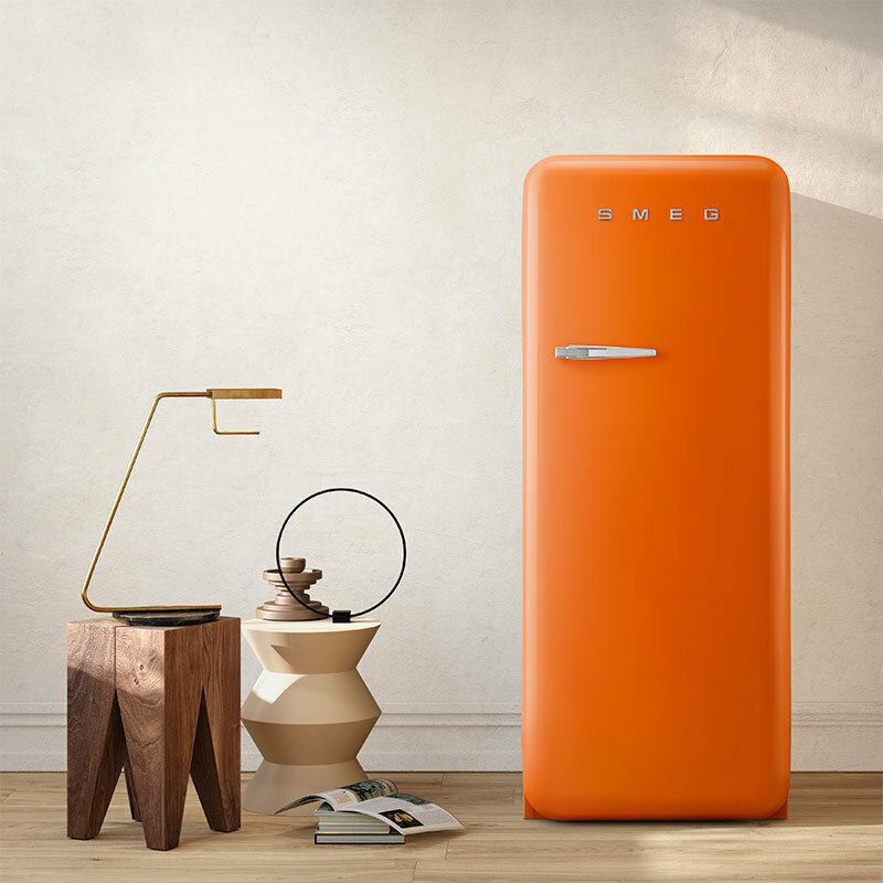 Frigorífico Smeg FAB28ROR6 – 270 L, Retro naranja, Inverter No Frost