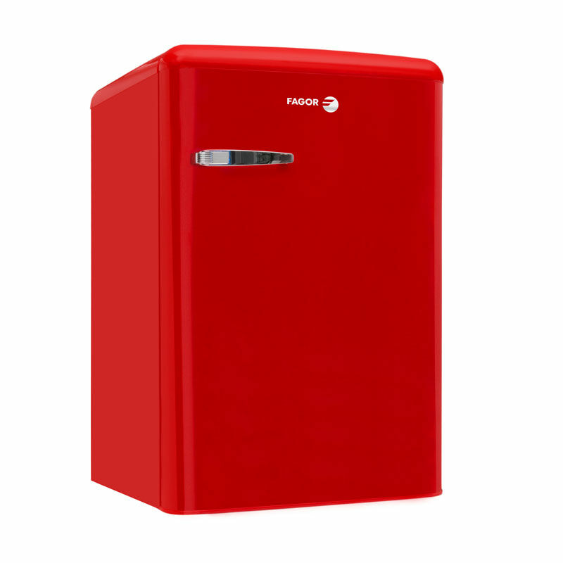 Frigorífico compacto Fagor 3FFV-855R – Rojo retro, 108 L, Congelador superior