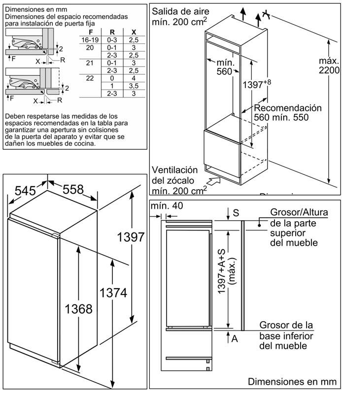 Frigorífico integrable Siemens KI51RADF0 – 247 L, hyperFresh, SoftClose