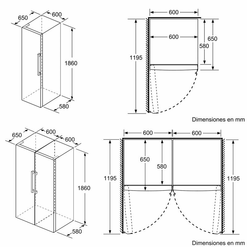 Frigorífico una puerta Siemens KS36VVIEP – 346 L, Acero antihuellas, SuperCooling