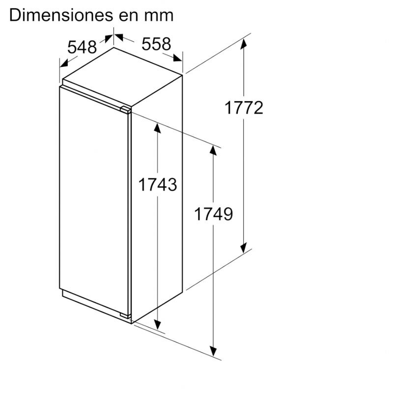 Frigorífico integrable Balay 3FID737S – 310 L, ExtraFresh, 34 dB