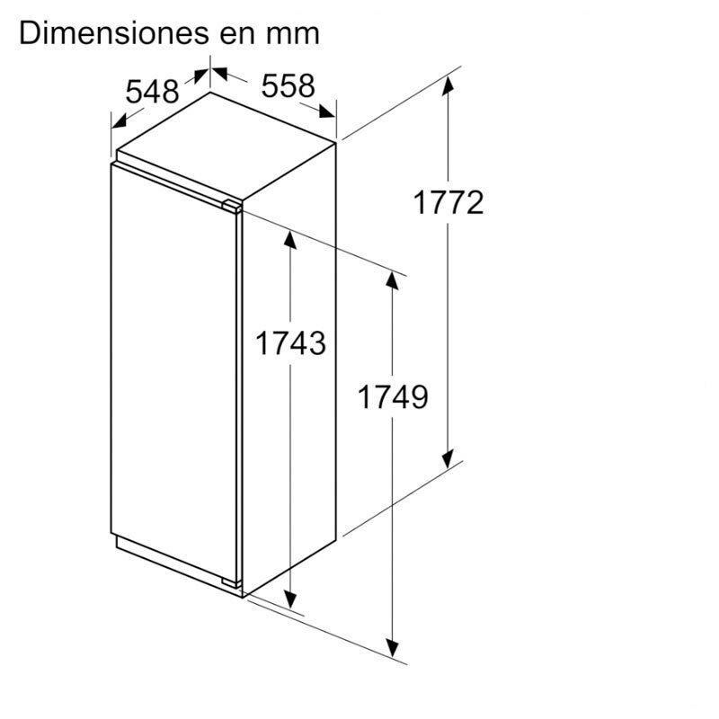 Frigorífico integrable Balay 3FIE734S – 310 L, No Frost, Clase E