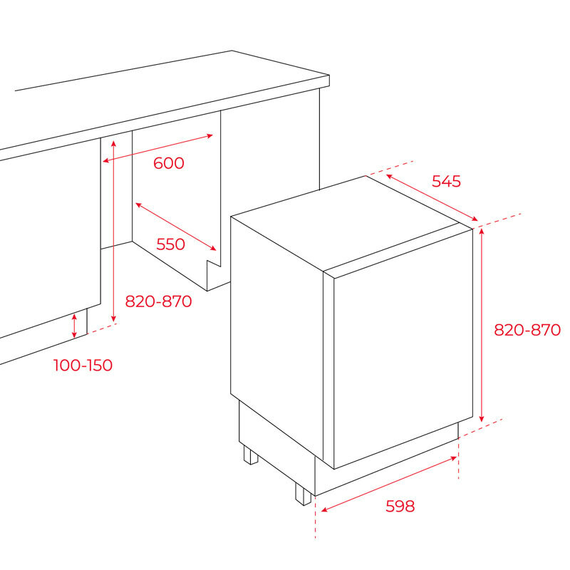 Frigorífico integrable bajo encimera Teka RSL41150BU – 128 L, A++, 35 dB