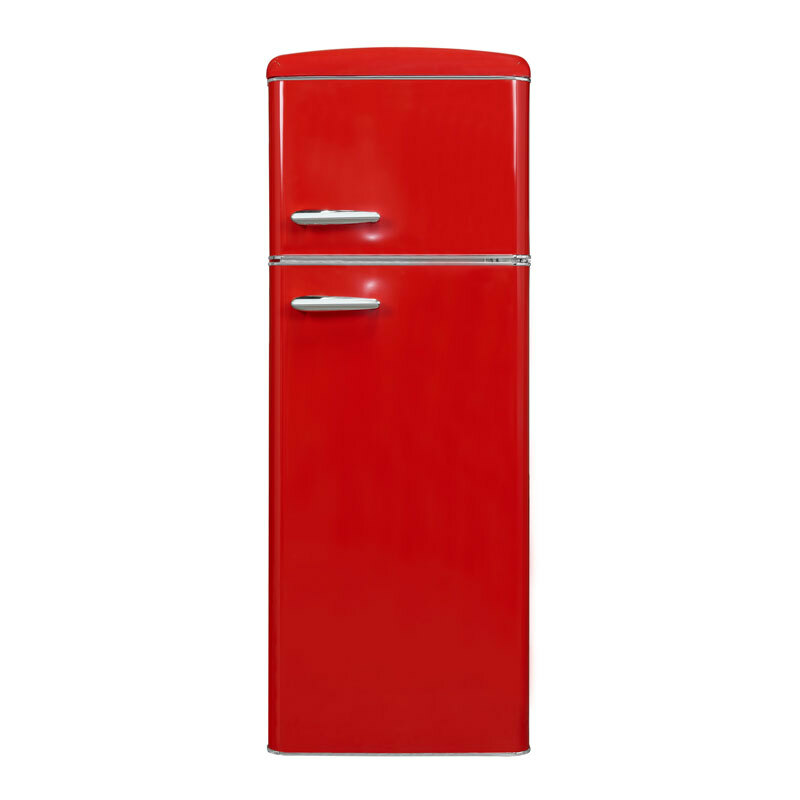 Frigorífico 2 puertas Exquisit RKGC270-45-H-160E – 206 L, Retro rojo, Libre instalación