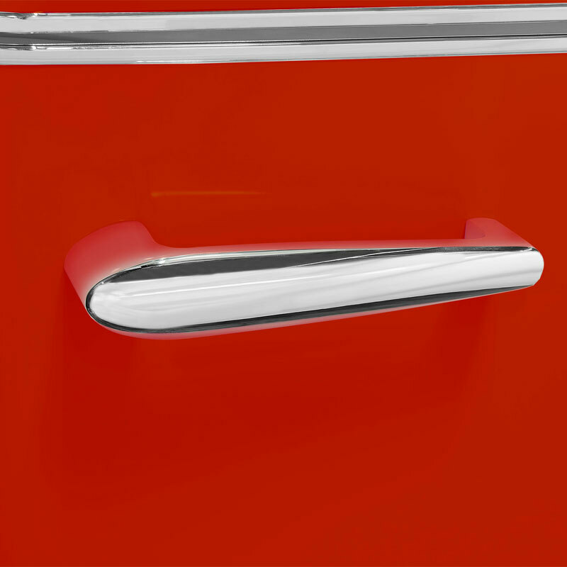 Frigorífico 2 puertas Exquisit RKGC270-45-H-160E – 206 L, Retro rojo, Libre instalación
