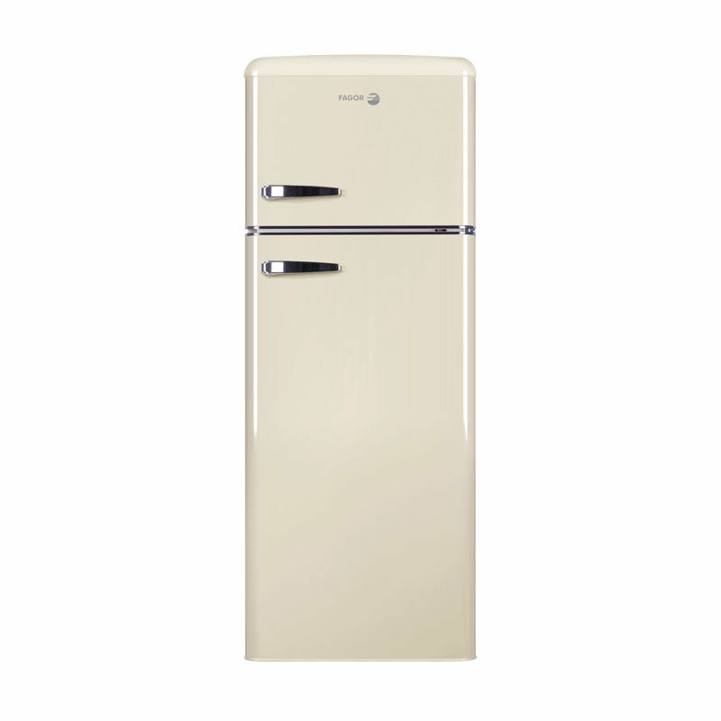 Frigorífico retro Fagor 3FFV-1455BG – Combi 206 L, Clase E, Beige