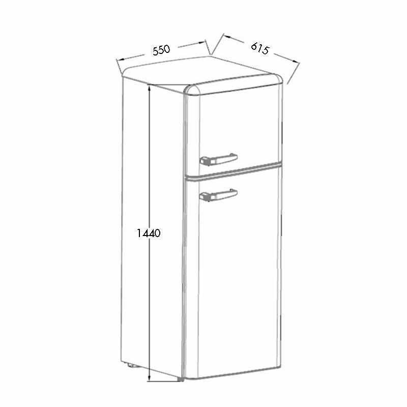 Frigorífico Fagor 3FFV-1455R – Retro, 208 L, Rojo