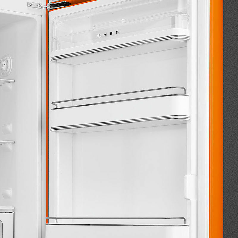 Frigorífico retro Smeg FAB30ROR5 – 294 L, Congelador superior, Naranja