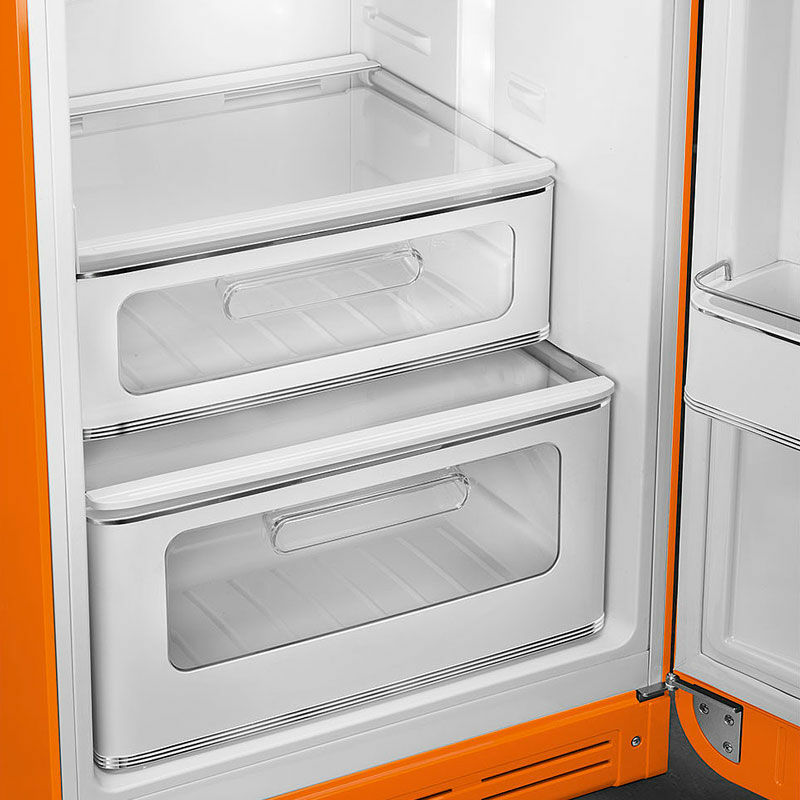 Frigorífico retro Smeg FAB30ROR5 – 294 L, Congelador superior, Naranja