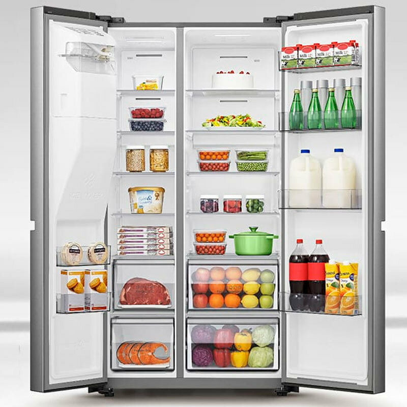 Frigorífico americano Hisense RS818N4IIE1 – 632 L, Total No Frost, Dispensador agua y hielo