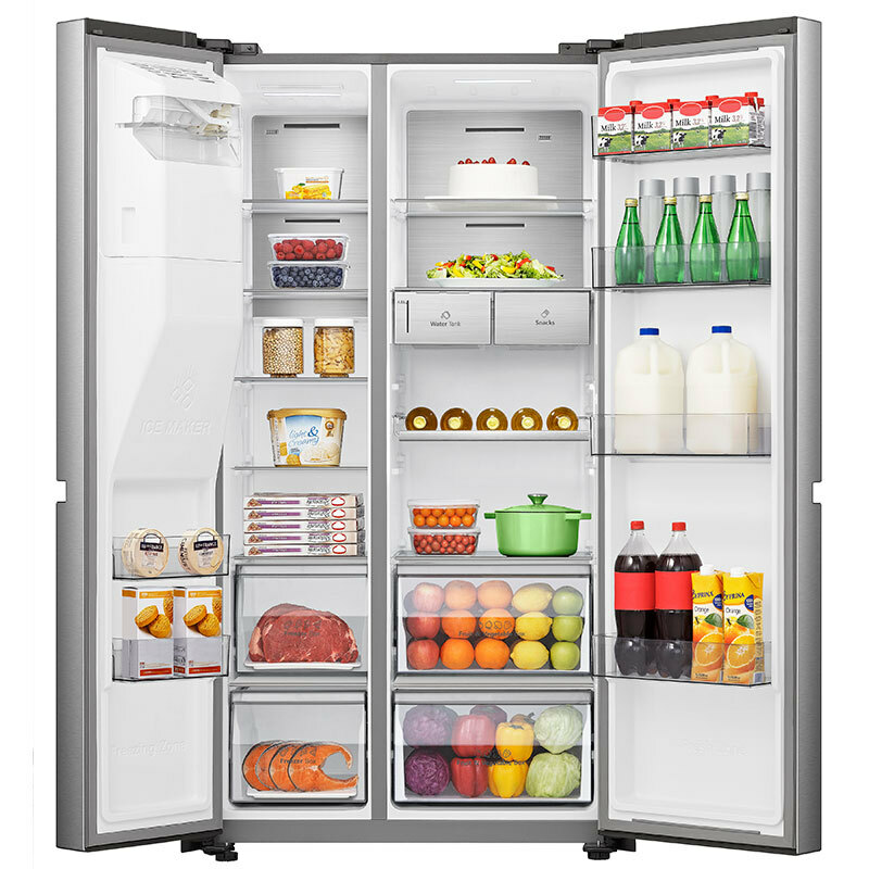 Frigorífico americano Hisense RS818N4TIE1 – 632 L, Total No Frost, Dispensador agua/hielo