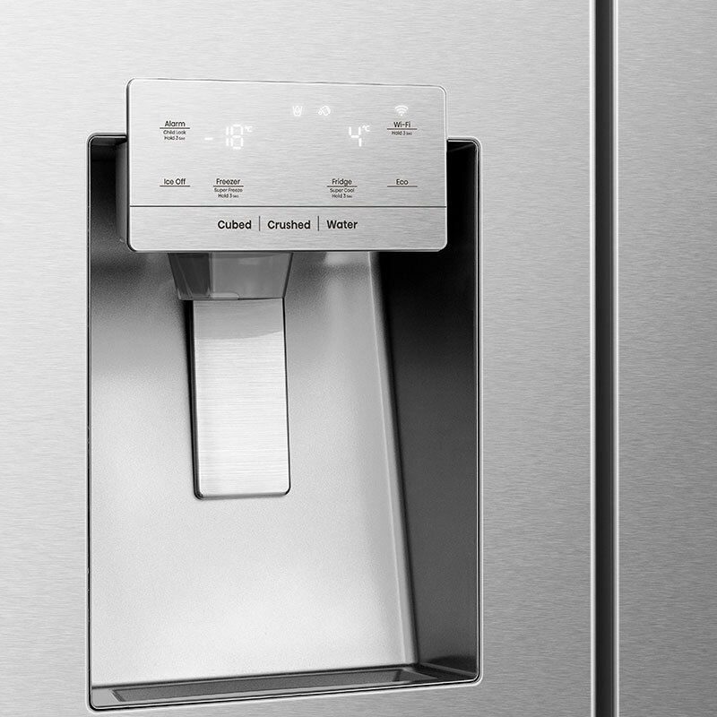 Frigorífico americano Hisense RS818N4TIE1 – 632 L, Total No Frost, Dispensador agua/hielo