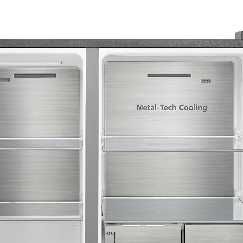 Frigorífico americano Hisense RS818N4TIE1 – 632 L, Total No Frost, Dispensador agua/hielo