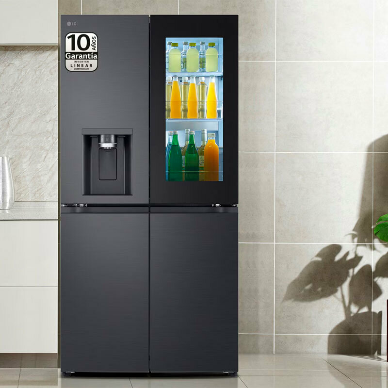 Frigorífico americano LG GMG961EVKE – 637L, InstaView, acero negro antihuellas