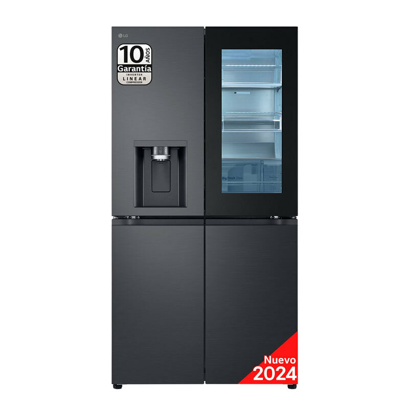 Frigorífico americano LG GMG961EVKE – 637L, InstaView, acero negro antihuellas