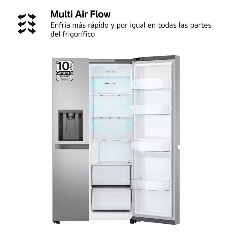 Frigorífico americano LG GSLC40PYPE – 638 L, Total No Frost, Dispensador de agua y hielo