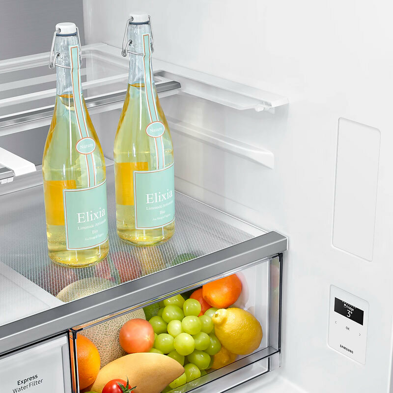 Frigorífico americano Samsung RF65DB970E22EF – 645 L, Triple Cooling, Dispensador agua y hielo