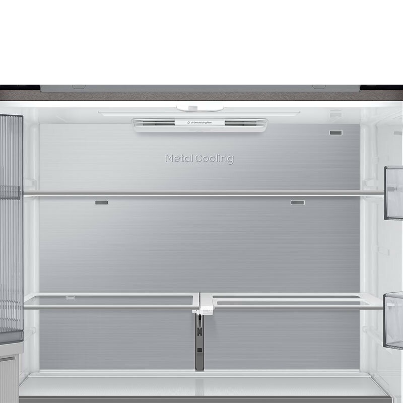 Frigorífico americano Samsung RF65DB970E22EF – 645 L, Triple Cooling, Dispensador agua y hielo