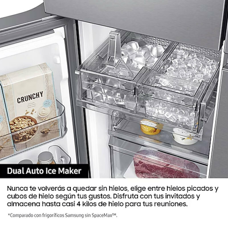 Frigorífico americano Samsung RF65DG960ESREF – 646 L, Triple Cooling Plus, Dispensador agua y hielo