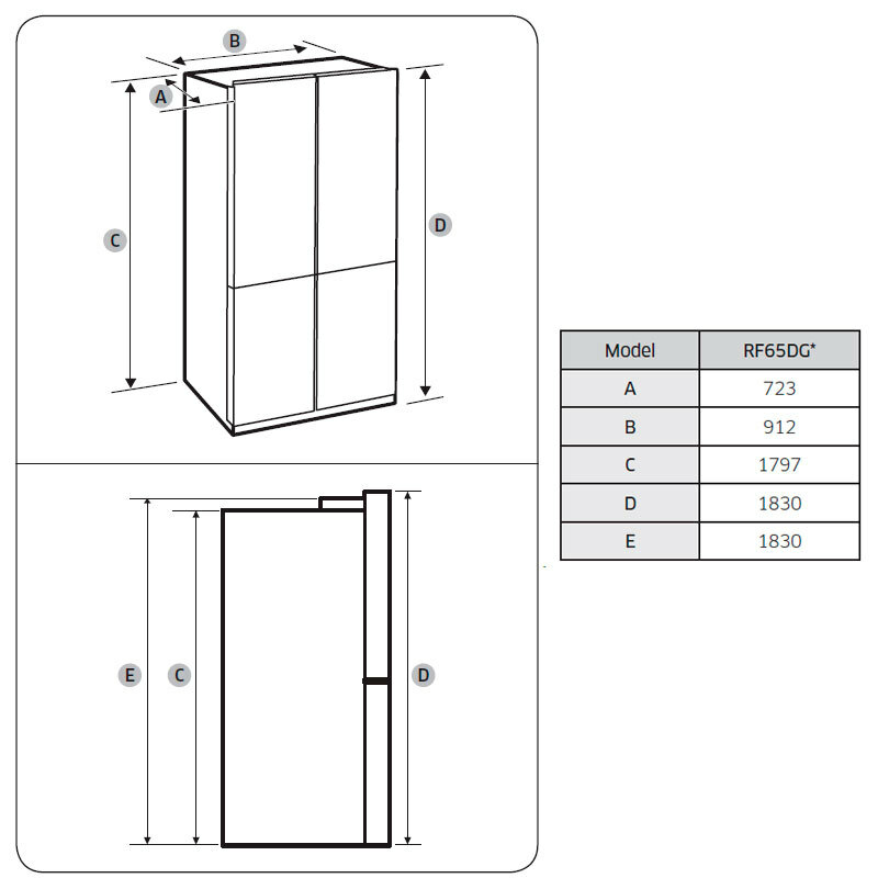 Frigorífico americano Samsung RF65DG9H0ESREF – 636 L, Triple Cooling Plus, Family Hub