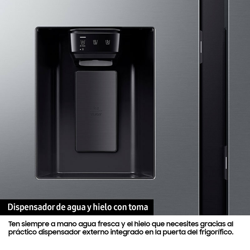 Frigorífico americano Samsung RS70F64KETEF – 640 L, No Frost, Dispensador agua y hielo