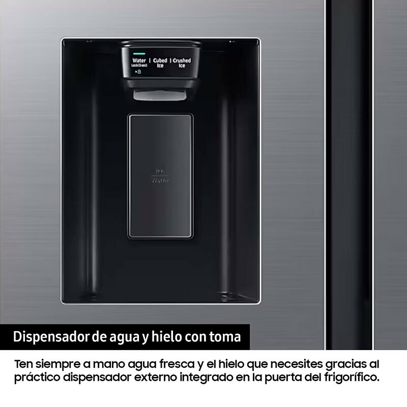 Frigorífico americano Samsung RS80F64KDFEF – 640 L, No Frost, Agua y hielo