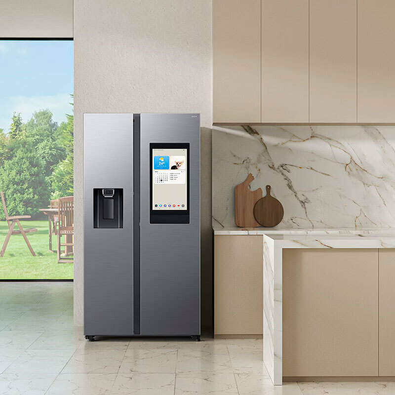 Frigorífico americano Samsung RS90F66BEFEF – 614 L, Family Hub 21.5", Dispensador agua y hielo