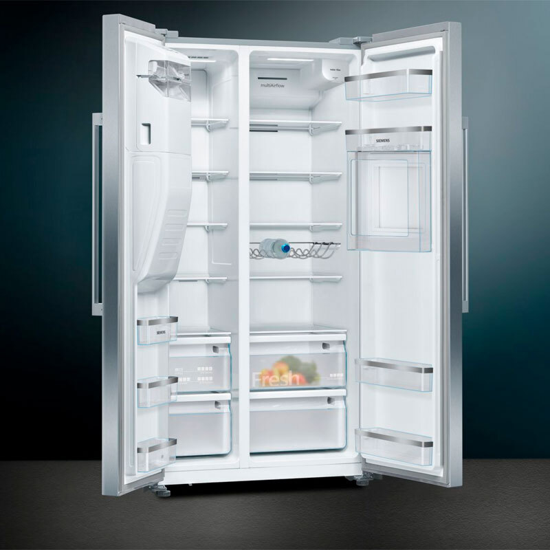 Frigorífico americano Siemens KA93GAIDP – 560 L, Total NoFrost, Dispensador de agua y hielo