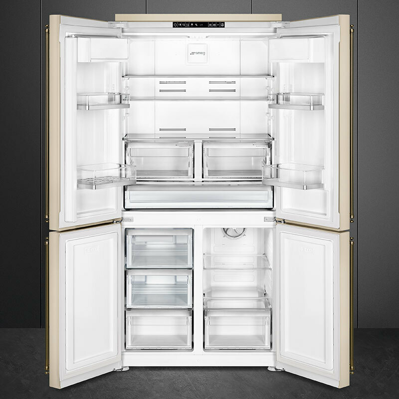 Frigorífico americano Smeg FQ60CPO6 – 572 L, Total No Frost, Crema Colonial