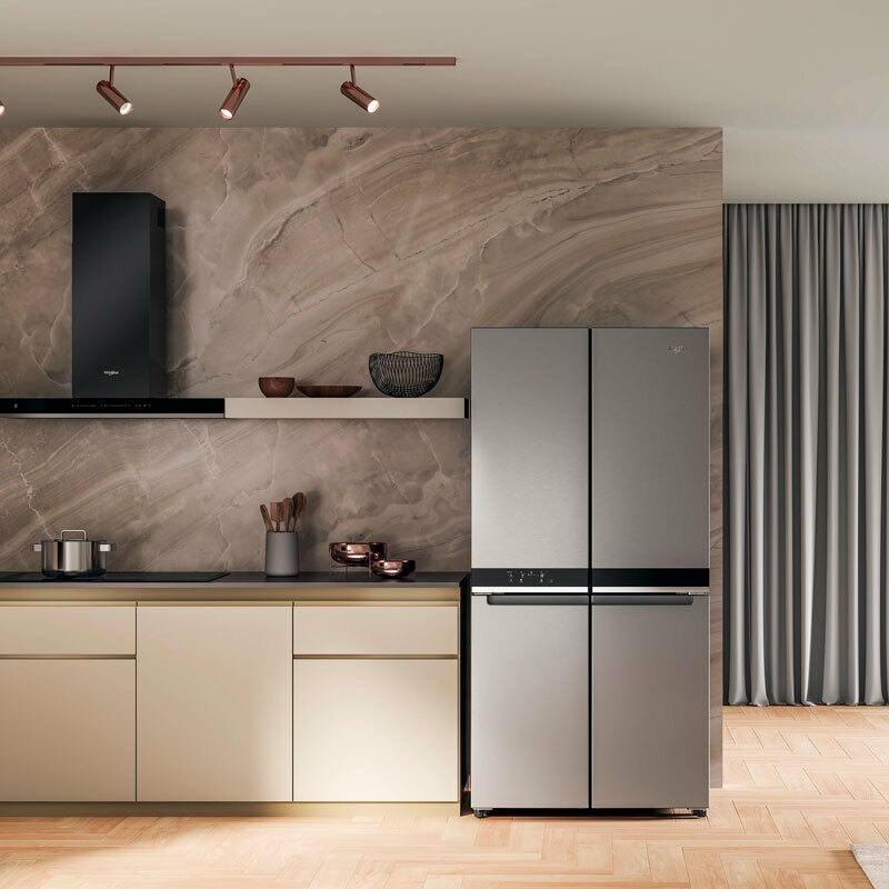 Frigorífico americano Whirlpool WQ9E2LEF – 594 L, Total No Frost, Inox