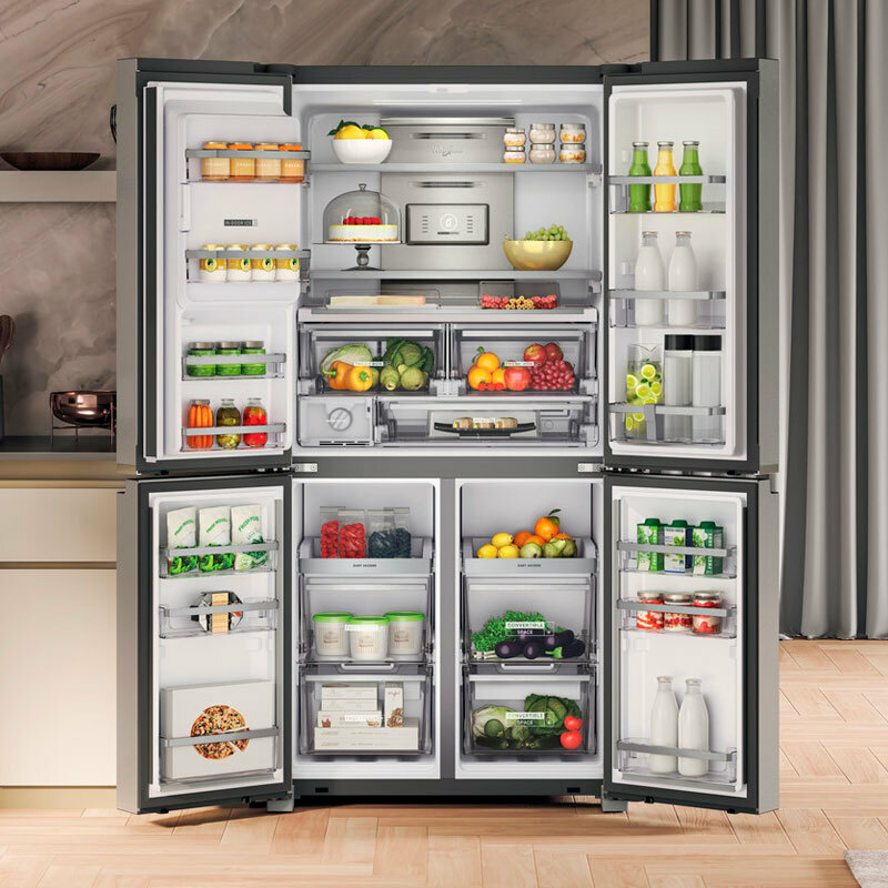 Frigorífico americano Whirlpool WQ9IMO2LEF – 592 L, Total No Frost, Dispensador agua y hielo